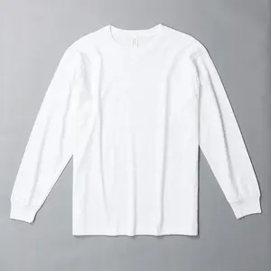 Bulk blank round neck plus size women for mens promotion unisex color combination longsleeve white tee tshirts t-shirts t shirts