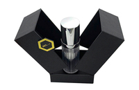 Personnalisation de la meilleure boîte de papier ondulé en carton noir de luxe avec logo personnalisé plastification mate cadeau de parfum de mode à montage automatique