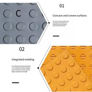 Baldosas Táctiles de PVC de Alta Calidad para Acera Exterior, Camino para Ciegos, Antideslizantes, de Advertencia - Product Image 4