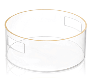 Ciotola di lavaggio in acrilico classico classico e moderno con bordo in oro di lusso-progettata per la superficie lucidata dell'<span class=keywords><strong>abbigliamento</strong></span> del <span class=keywords><strong>negozio</strong></span> di esposizione - Product Image 2