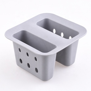 Kitchen Creative Drain Basket Faucet Sponge Holder Organizer Plastic Sink Hanging Storage Rack