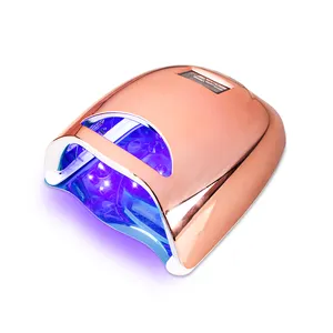 New Rose Gold Professional Nail Salon Rechargeable and cordless 48w UV LED Nail Lamp with Private Logo