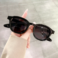 FUMILA 5173 Kacamata Hitam UV400 Bulat Baru Gaya Jalanan Eropa dan Amerika Kelas Atas Trendi Retro Unisex