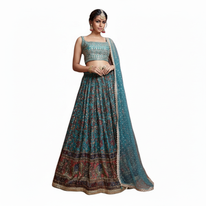 Lehenga choli-Blusa con bordado de piedra y perlas, camisa nupcial para el trabajo, venta al por mayor, precio barato - Product Image 1