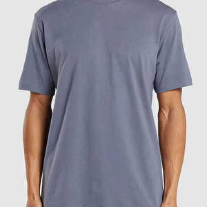 Camiseta Deportiva Personalizada para Hombre, Camiseta de Manga Corta para Entrenamiento Físico, 100% Algodón, Cuello Redondo, Camiseta Lisa para Hombre - Product Image 2