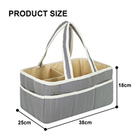Grand sac à couches en nylon portable avec longue poignée, organiseur de couches pour bébé, sac de rangement multifonction avec poche latérale pour les essentiels de bébé
