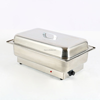 Chauffe-Plat Électrique T2g en Acier Inoxydable Argenté pour Buffet, Service de Traiteur, Maintien au Chaud des Aliments, AC 110-240V