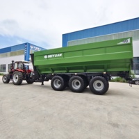 Pompe à grain hydraulique haute performance et haute productivité avec boîte de vitesses – Chariot à engrais tracté par tracteur pour la ferme