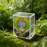 Boîte de présentation miniature autoportante en acrylique transparent scellé, protection UV personnalisée, prix d'usine, moderne