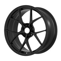 Meilleure vente de roues de 17 18 pouces 5x100 5x114.3 Jantes en alliage de haute qualité au design grand concave noir Jantes de voiture de tourisme Jantes