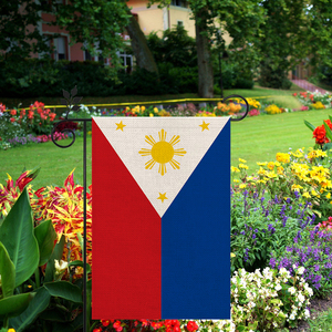 Drapeau des Philippines en lin de haute qualité pour l'extérieur, 12*18 pouces, plus de styles au choix - Product Image 3