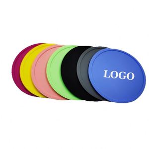 Sous-verres ronds en silicone durable avec impression de logo, design multicolore, en caoutchouc de qualité alimentaire pour café - Product Image 1