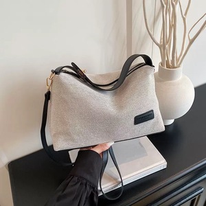 Sac à bandoulière en toile, sac à main Hobo à fermeture éclair, grande capacité, usage quotidien pour femmes - Product Image 2