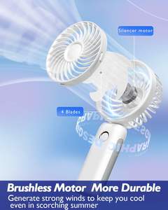 Ventilateur de bureau portable USB de haute qualité, mini ventilateur de plafond pour bureau, ventilateur électrique personnel pour table - Product Image 3