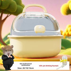 Poignée de <span class=keywords><strong>Cage</strong></span> pour animaux de compagnie extérieure Portable bouton de fenêtre en acrylique Transparent pour petits animaux dorés bouton en plastique petits animaux - Product Image 6