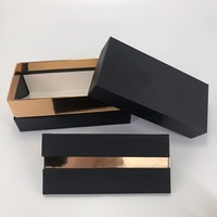 Shengcan Fabricant Vente Directe Double Couche Élégante Or Noir Lunettes Lunettes Emballage Boîte Cadeau Boîte De Papier