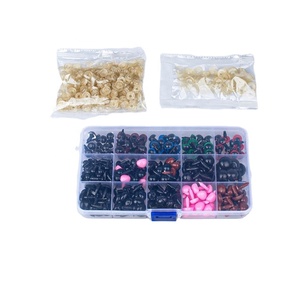 <span class=keywords><strong>Yeux</strong></span> <span class=keywords><strong>de</strong></span> sécurité colorés pour poupées, 560 pièces, <span class=keywords><strong>yeux</strong></span> et nez en plastique, 6-12 <span class=keywords><strong>mm</strong></span>, noirs, avec 280 accessoires PS Fantasy - Product Image 1