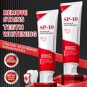 Pasta Dental Blanqueadora SP-10 con Probióticos para el Tratamiento del Mal Aliento, Elimina las Manchas Amarillas, Cuidado Bucal con Menta Fresca, 120g - Product Image 2
