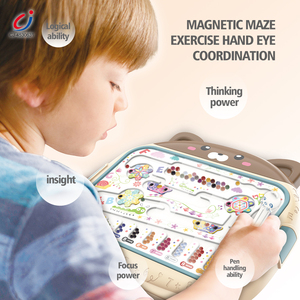 Lavagna da Disegno per Bambini Chengji, Gioco Educativo <span class=keywords><strong>Montessori</strong></span> con Orsetto Cartoon e Labirinto di Perline - Product Image 3