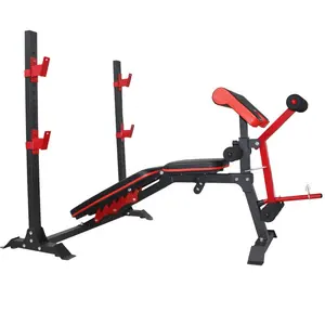 Preacher Krul Geïsoleerde Barbell Halter Stand Rack Verstelbare Gym Opvouwbare Druk Lifting Gewicht Bench Met Rack