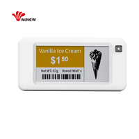 Minew 2.13 pouces PDA sans fil BLE 5.0 étiquette électronique prix esl étiquette epapier affichage pour la vente au détail IoT Cloud POS Solutions