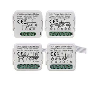 Tuya ZigBee 3.0 <b>Switch</b> Module 10A Smart DIY Breaker 1-4 Gang Supports 2-Way Control Works <b>Alexa</b>/Google Home Ready-to-Go F498 - Product Image 1