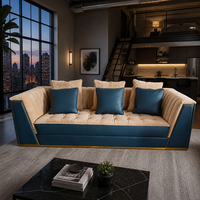 Canapé d'angle moderne de luxe italien YUANCHANG en velours capitonné et cuir, avec structure en acier inoxydable, convertible en lit, garantie 3 ans pour salon