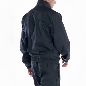 Black Lightweight <b>Summer</b> Adults Tracksuit Set Full Zip Stand Collar <b>Jacket</b> and Pants Breathable Windproof Casual Sportswear - Product Image 2