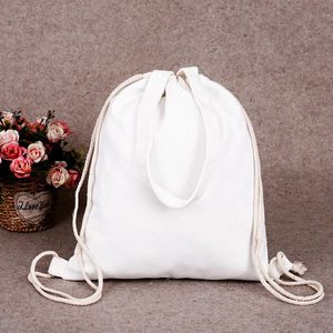 High Quality Fashion Customized Logo Printed Eco Cotton <b>Backpack</b> Cotton <b>Drawstring</b> Bag - Product Image 2