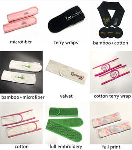 Serviette éponge personnalisée bon marché avec logo personnalisé Bandeau en coton microfibre éponge et <span class=keywords><strong>bambou</strong></span> Bandeau facial Bandeau de spa pour le maquillage - Product Image 6