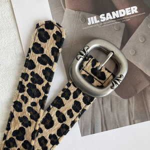 <span class=keywords><strong>Cintura</strong></span> da donna leopardo <span class=keywords><strong>Beige</strong></span> in <span class=keywords><strong>pelle</strong></span> sintetica <span class=keywords><strong>cintura</strong></span> Vintage in lega ovale con fibbia per decorazione - Product Image 5