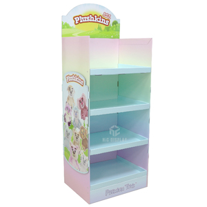 Biểu tượng tùy chỉnh có thể gập lại xoay giấy các tông sàn hiển thị giá cho cửa hàng siêu thị bán lẻ hiển thị đứng cho đồ chơi mỹ phẩm - Product Image 3