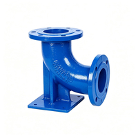 Sambungan Pipa Air Besi Ulet Kelas K12 Duck Foot Elbow 90 Derajat Flanged Duckfoot Bend untuk Saluran Air