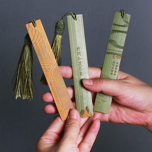 Bamboo <b>Bookmarks</b> Classic Chinese Style Carved Eco Friendly <b>Gift</b> For Reading And Collecting - Product Image 1