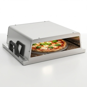 Mini four à pizza en acier inoxydable, boîte de cuisson pour <span class=keywords><strong>barbecue</strong></span> extérieur, <span class=keywords><strong>insert</strong></span> de four à pizza portable avec pierre à pizza - Product Image 1