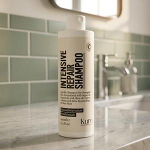 Shampooing réparateur intensif à l'huile d'olive et d'argan pour cheveux abîmés, traitement lissant, formule anti-frisottis à la kératine - Product Image 2