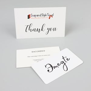 Cartes de remerciement imprimées biodégradables, impression de cartes en papier, cartes de shopping personnalisées avec logo, impression numérique professionnelle, gaufrage - Product Image 4