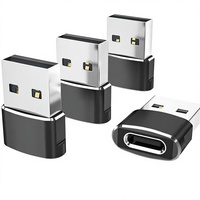 Adaptateur USB vers USB-C JILIAN neuf pour iPhone 17, lot de 4, chargeur de voiture en alliage de zinc