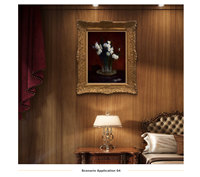 Tableau mural floral impressionniste peint à la main à l'huile sur toile, chat noir, cadre en bois écologique fait main pour la décoration du salon