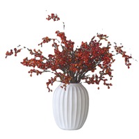 Kunstmatige plastic bloemen Kerst- en nieuwjaarsdecoratie Bergenretour ontwerp Rode bessen Kunstmatige fruitarrangement Wisteria