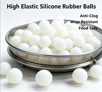 Billes en silicone solide résistantes à la chaleur, haute élasticité, pour le nettoyage des écrans et des tamis vibrants, nettoyage à sec