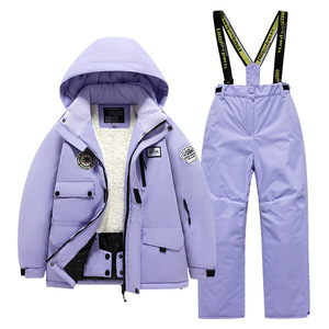 2024 nouveau ensemble de combinaison de <span class=keywords><strong>Ski</strong></span> pour enfants Style familial garçon fille moyennes grandes tailles spécifiques à l'âge pour le nord-est neige pays voyage <span class=keywords><strong>ski</strong></span> - Product Image 2