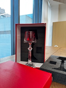 <b>Red</b> Crystal <b>Candle</b> Holder Glass <b>Candle</b> Jar Decorative Candlestick Gift Box for Home Wedding Decor - Product Image 1