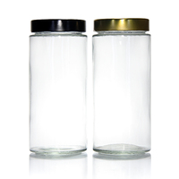 Bocaux en verre pour miel et piment avec couvercle, 106 ml, 180 ml, 212 ml, 304 ml, 750 ml