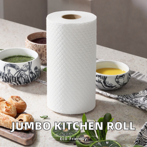 Rouleau de papier essuie-tout 2 plis, pliage simple, absorbant, en pâte de bois vierge, rouleau standard, prix compétitif - Product Image 2