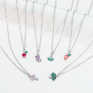 Collar con colgante inspirado en la granja con oro de 18 quilates y collar de joyería de Cottagecore perfecto de circón 3A colorido - Product Image 6