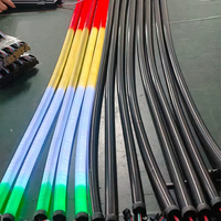 Bande lumineuse LED DC12V/24V RVB pleine couleur, tube LED étanche IP67, éclairage en corde LED 360 degrés DMX512 SPI 22mm pour la maison, le KTV, le club