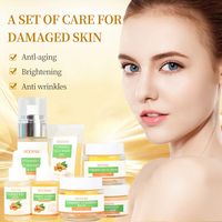 Ensembles de curcuma bio de marque privée coréenne ensemble de soins de la peau tumérique anti-âge blanchissant