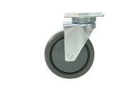 Roue pivotante industrielle robuste de précision en TPR PU, caoutchouc souple, uréthane solide, fixation sur plaque, pour le déplacement de meubles et équipements