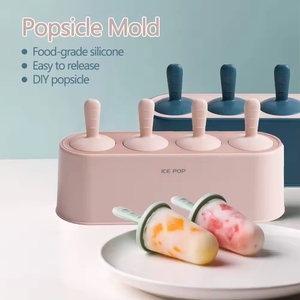 Molde de silicona de grado alimenticio al por mayor para paletas de hielo, fácil de usar, para hacer paletas de hielo novedosas con palitos sostenibles - Product Image 5